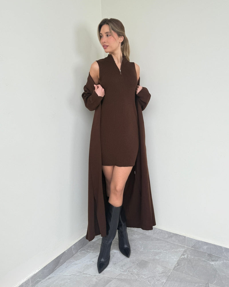 Scarlet Dress & Cardigan