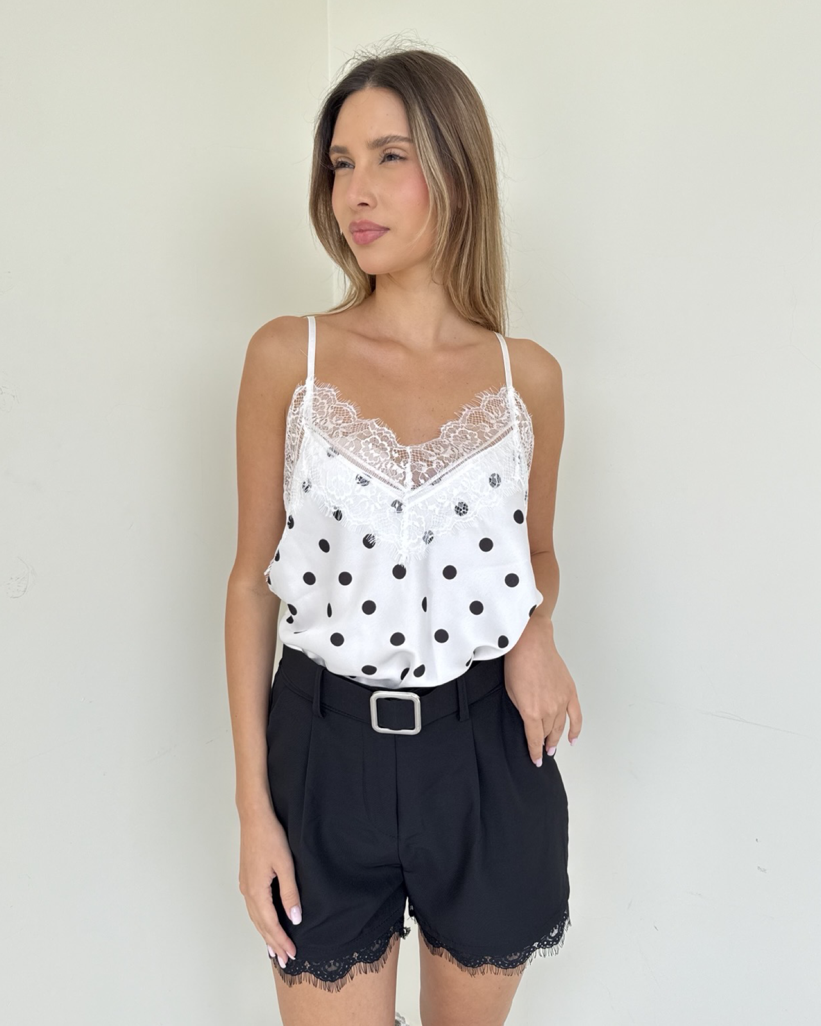 Polka Silk Top