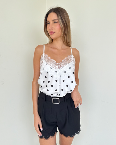 Polka Silk Top
