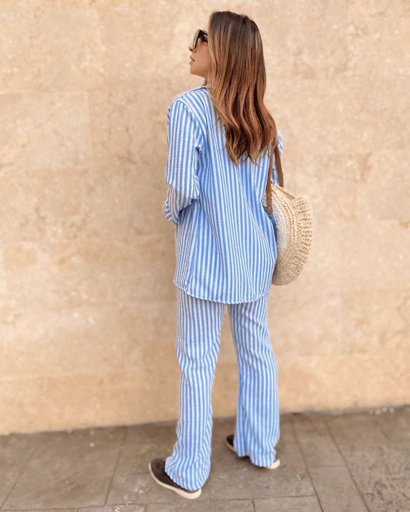 Striped Linen Set