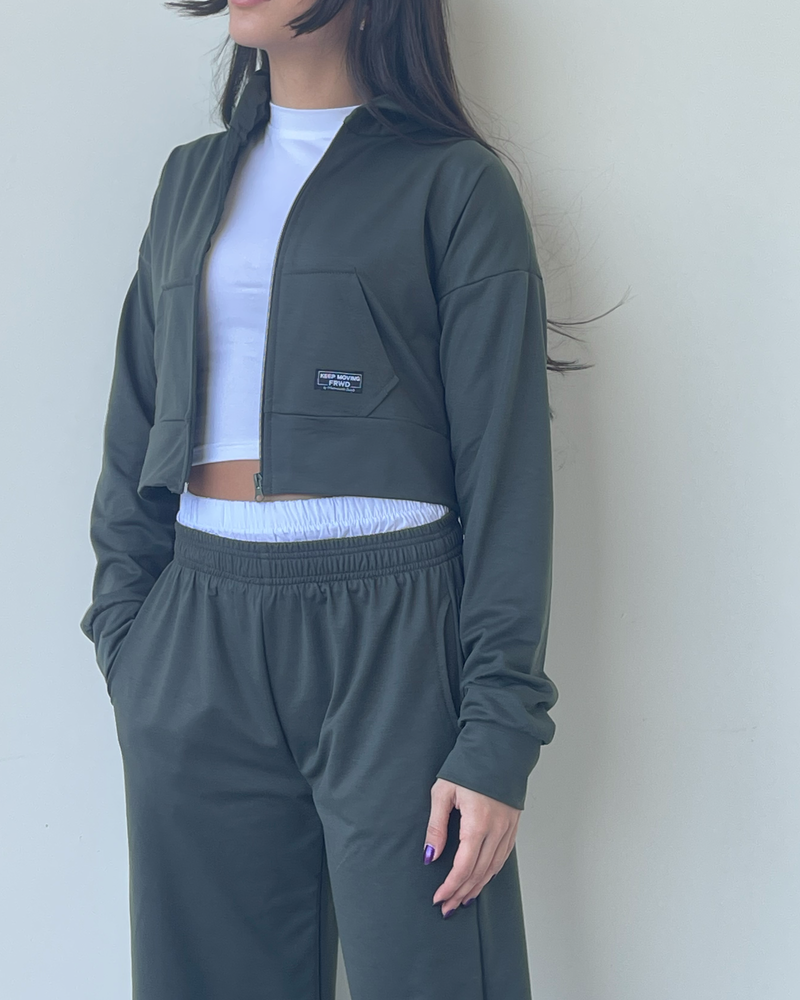 Zoey Crop Jacket Set