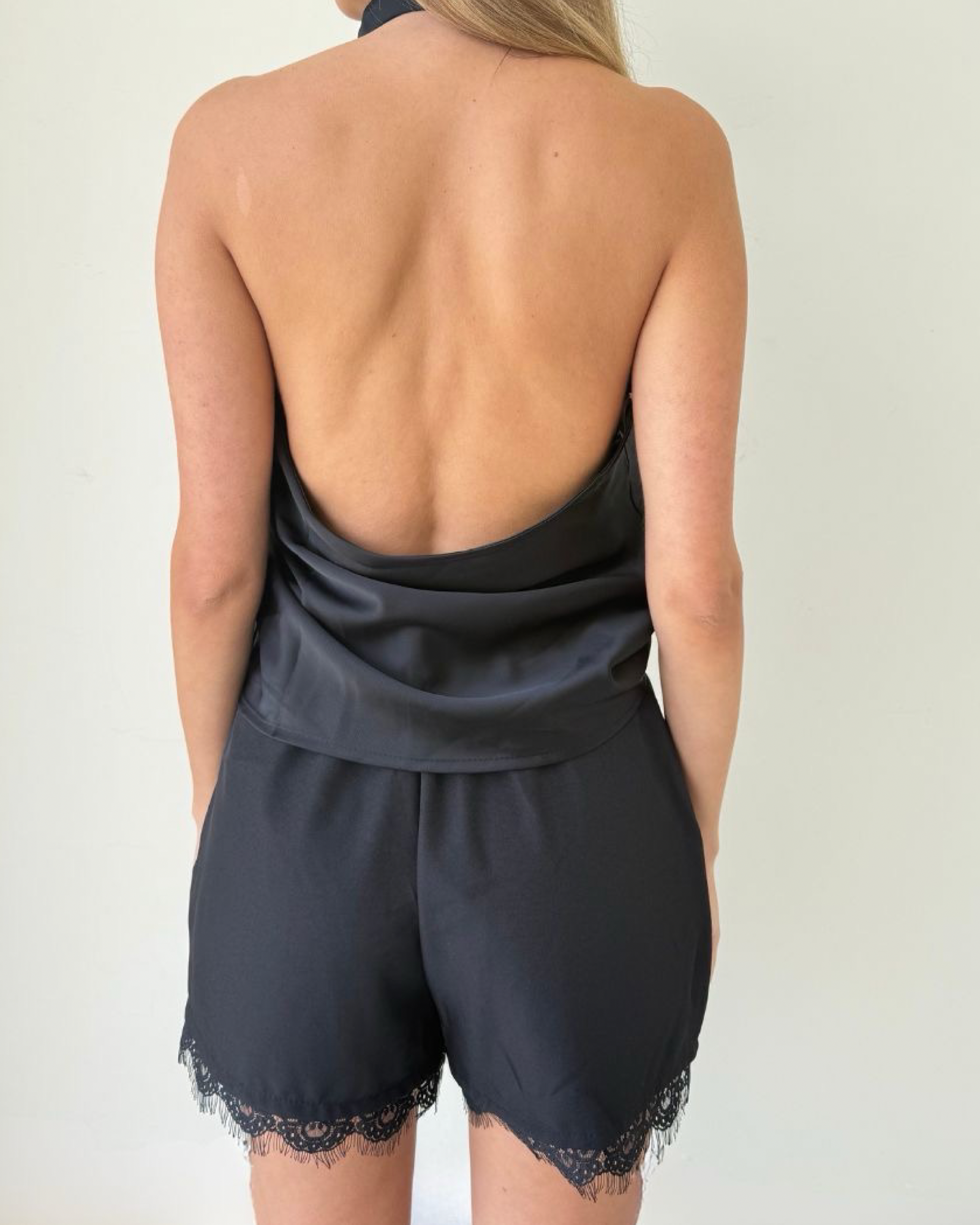 Lace Detail Tailored Shorts