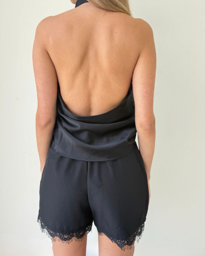 Lace Detail Tailored Shorts