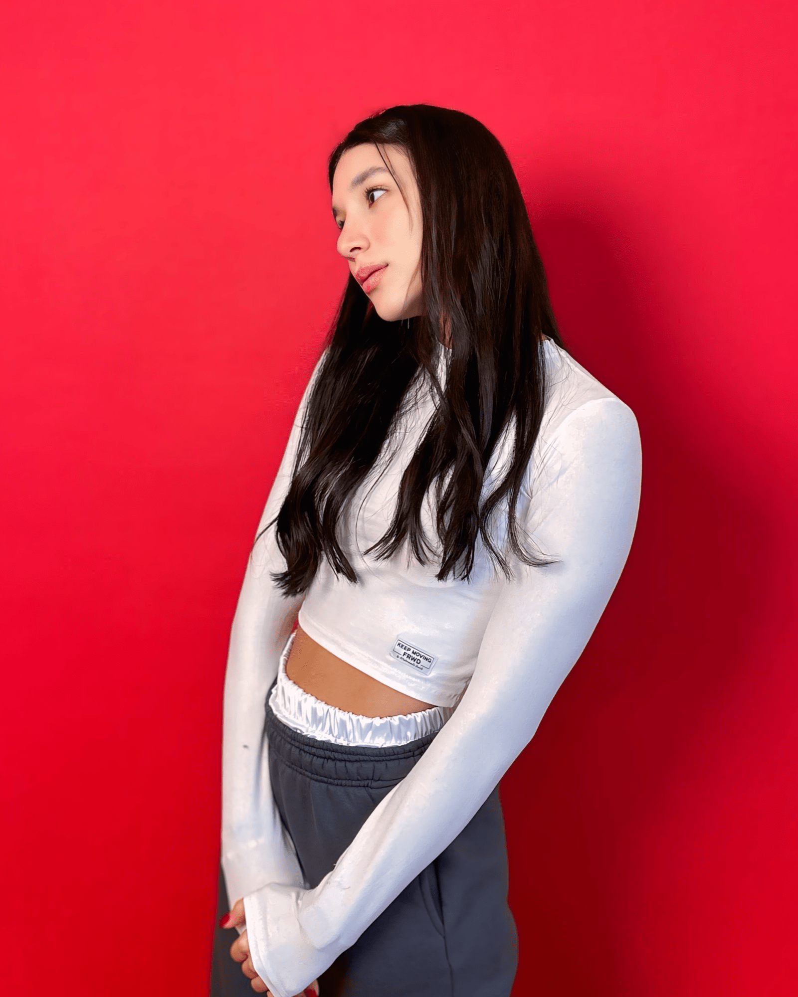 Jas Long Sleeved Cropped Top