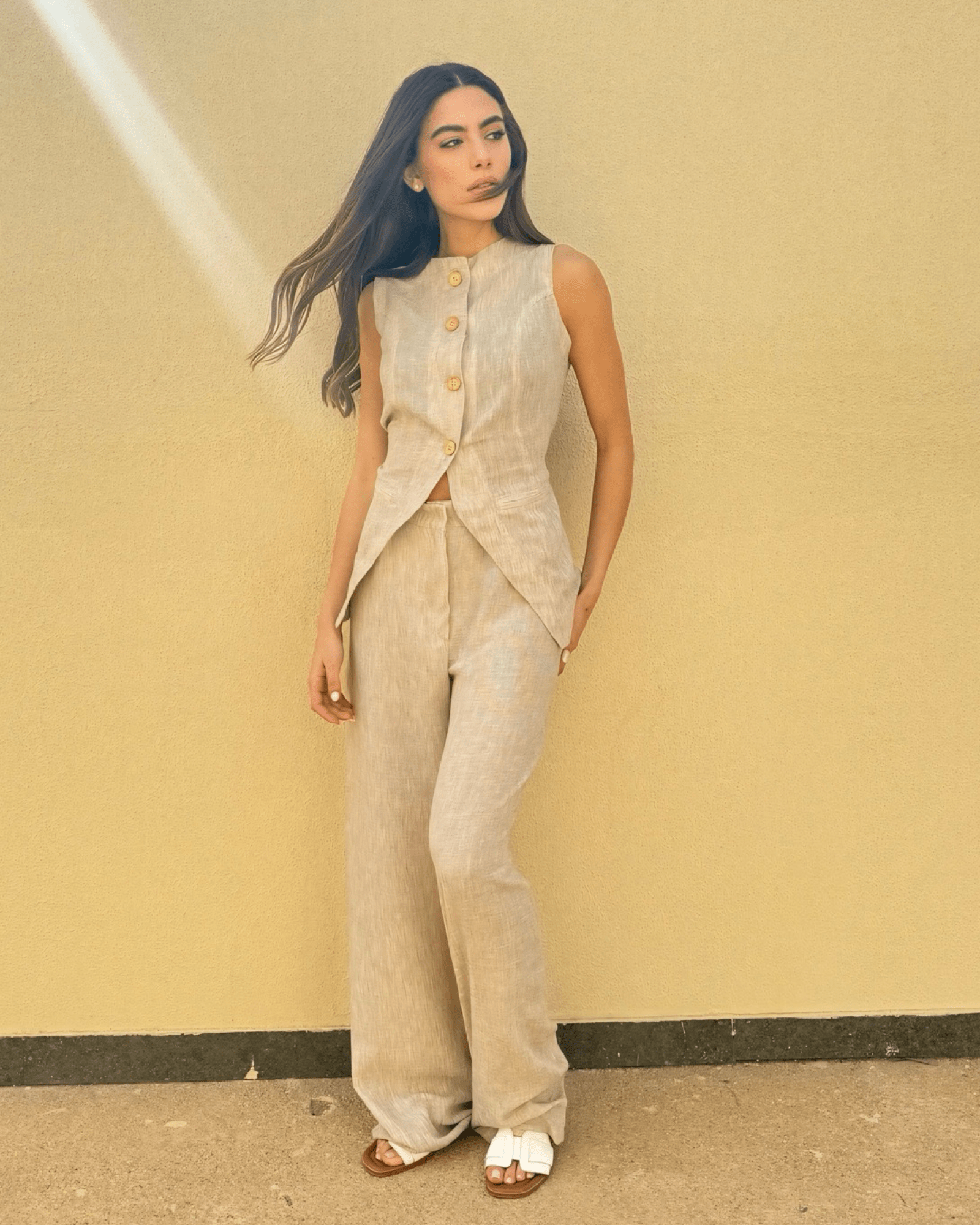 Capri Linen Set - IvoryTone Edition