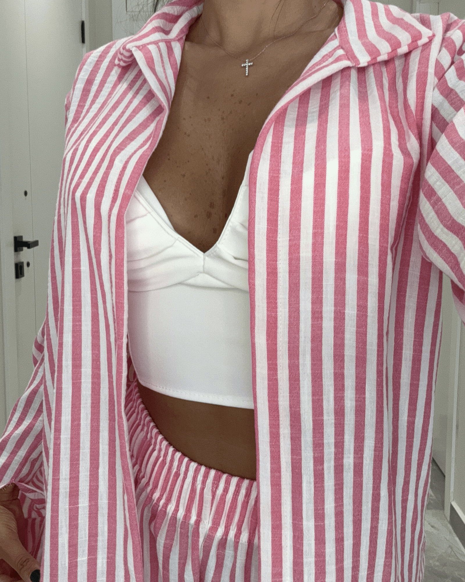 Striped Linen Set