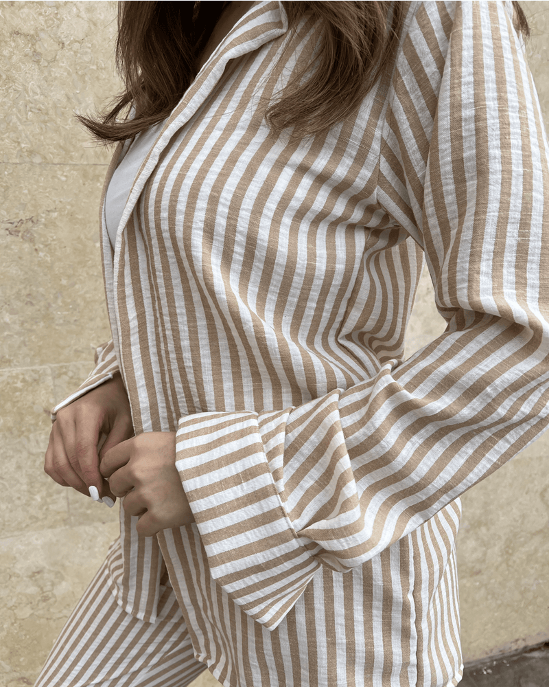 Striped Linen Set