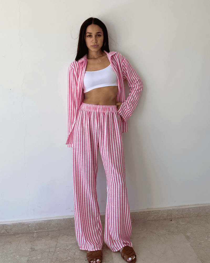 Striped Linen Set