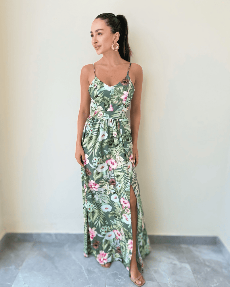 Olive Petal Dress