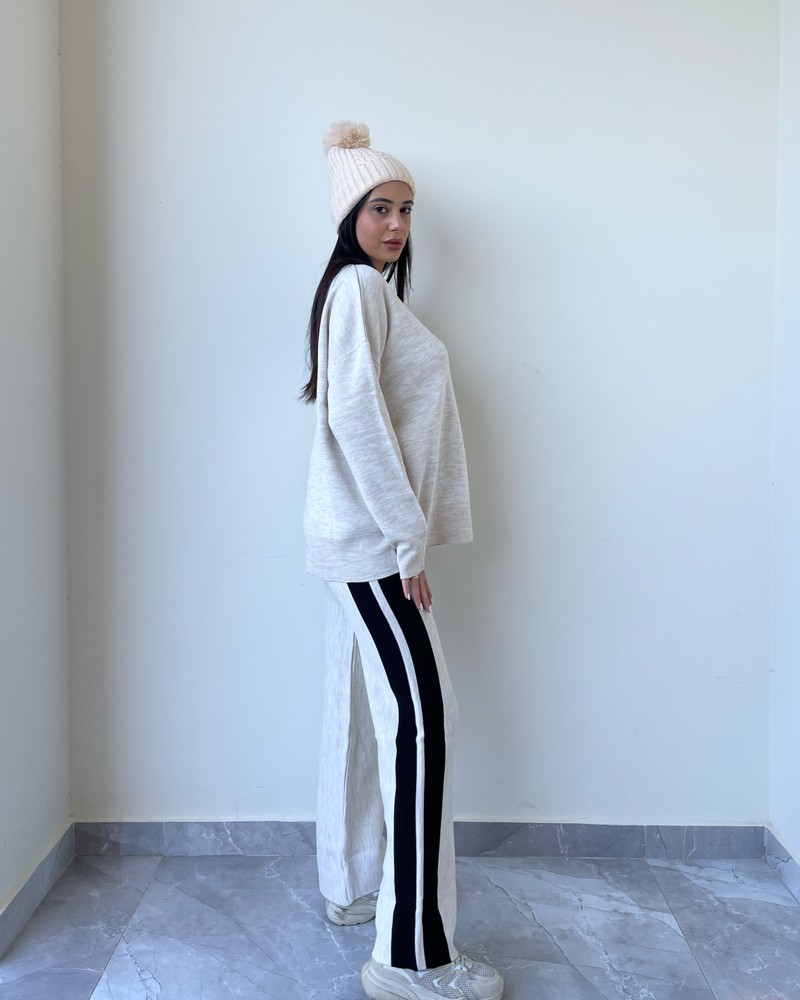 Luna wool striped set