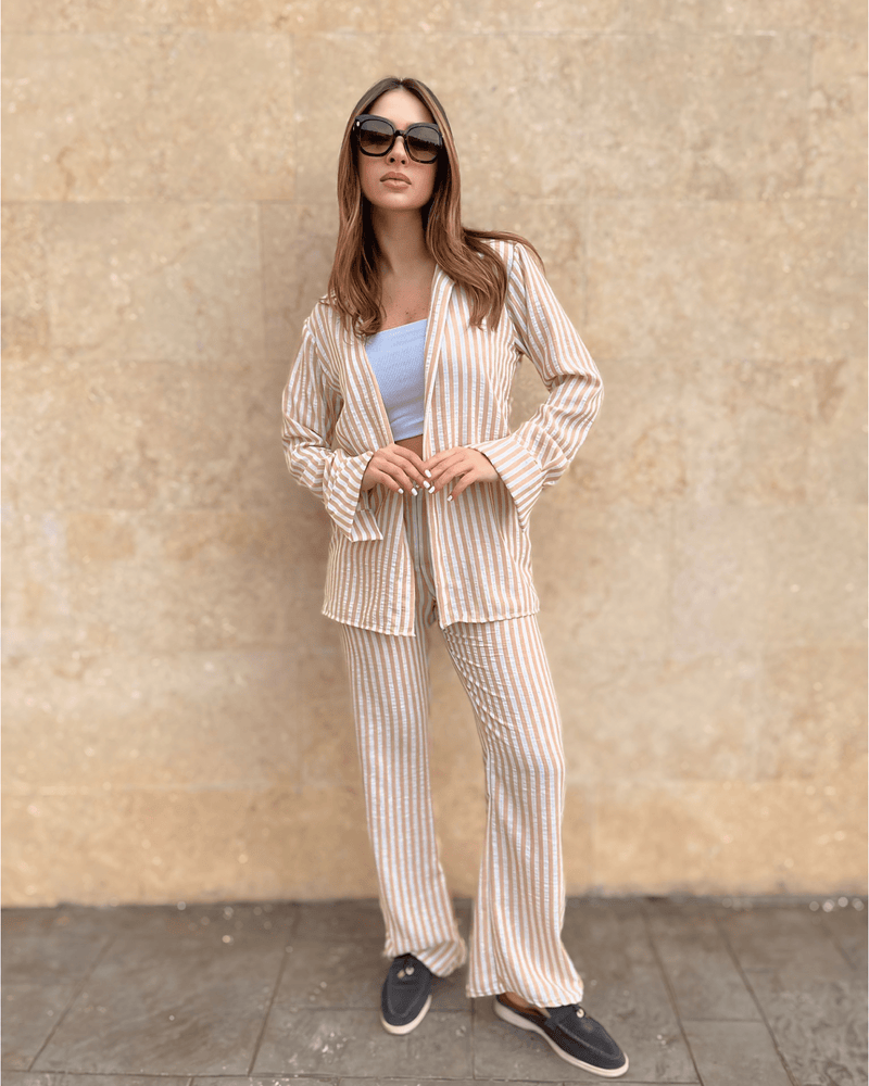 Striped Linen Set