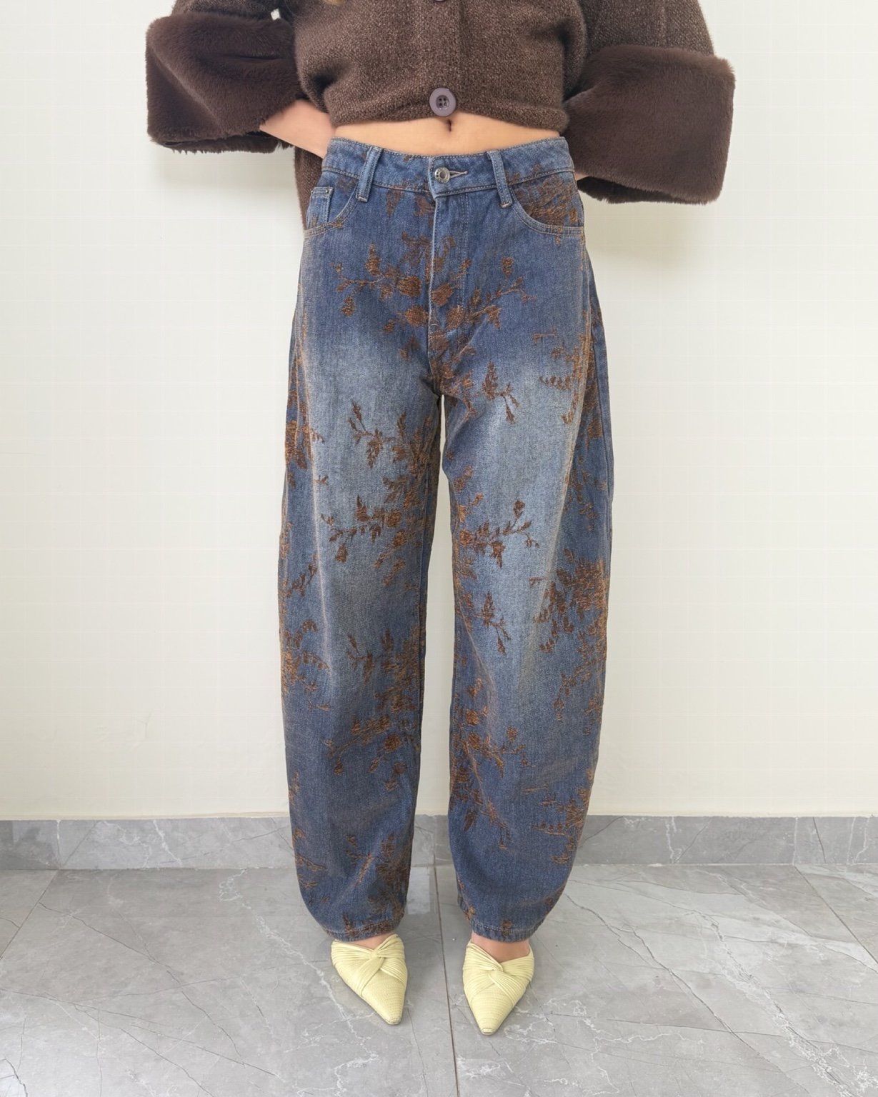 Floral Balloon Jeans
