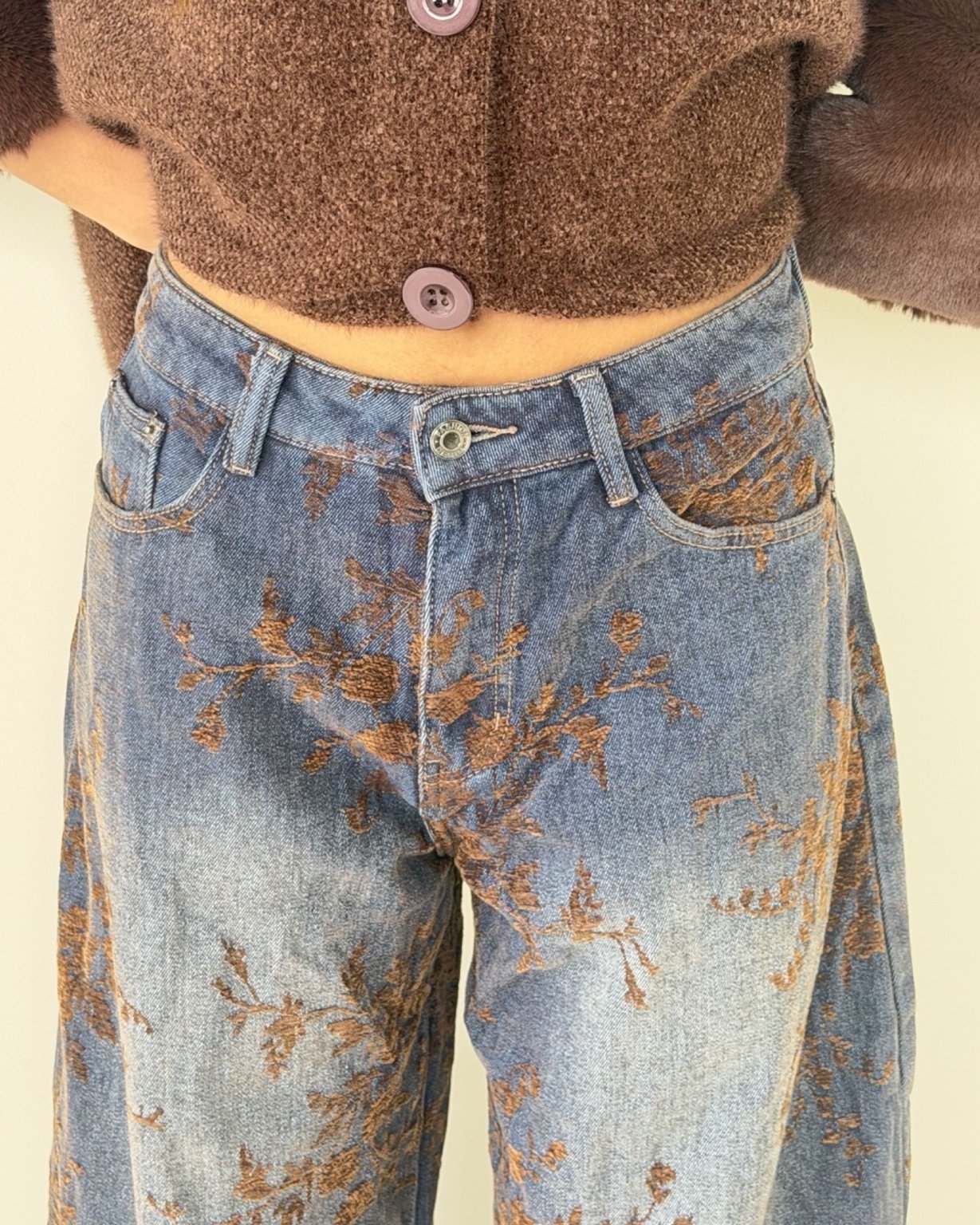 Floral Balloon Jeans
