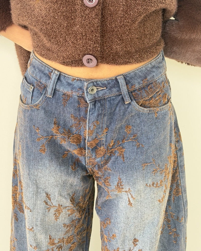 Floral Balloon Jeans