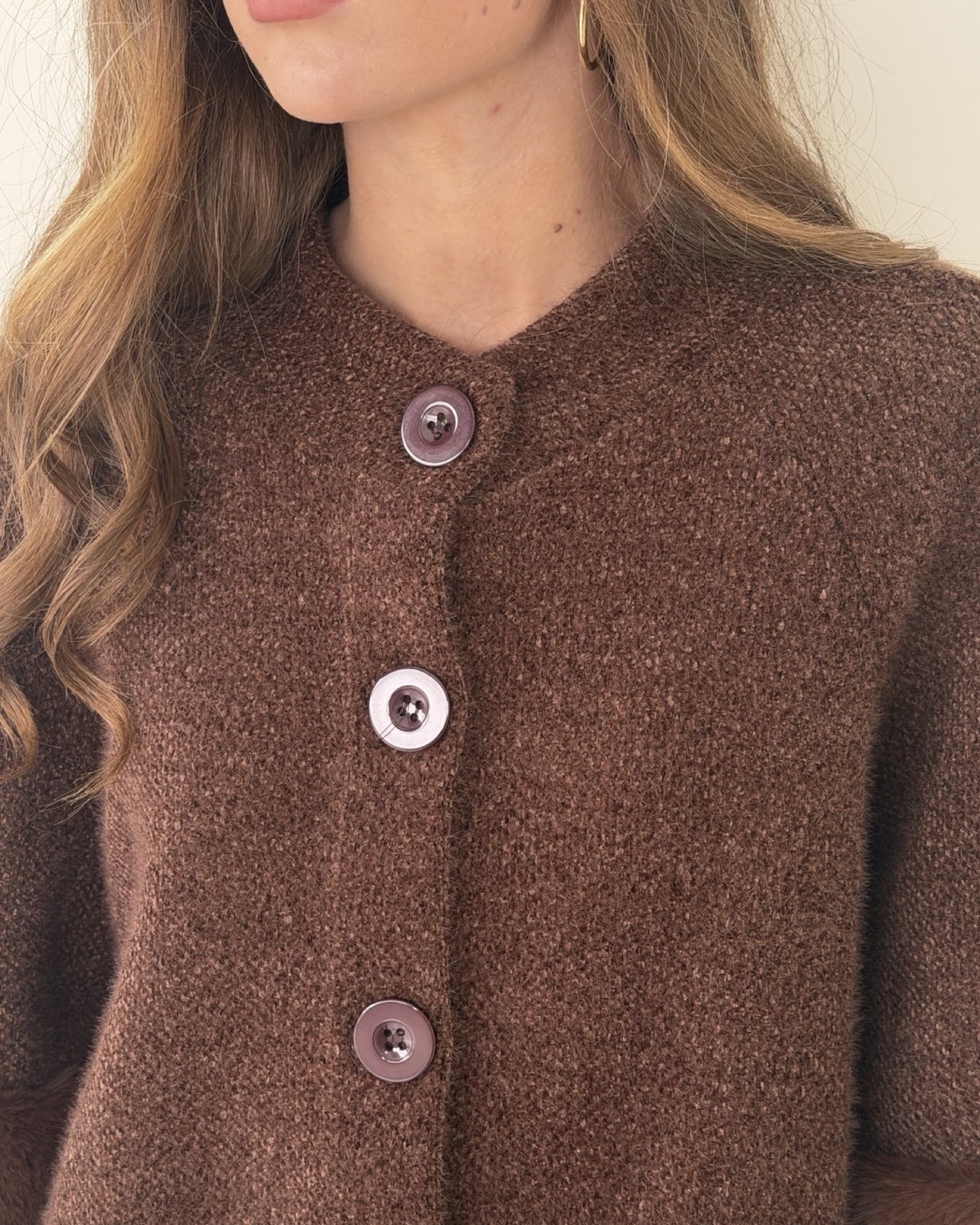 Furry Cuff Cardigan