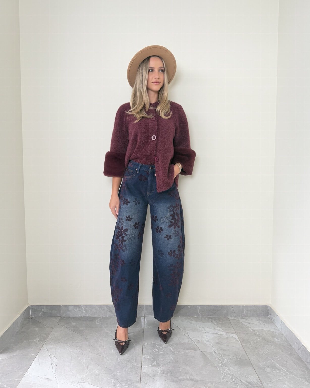 Floral Balloon Jeans