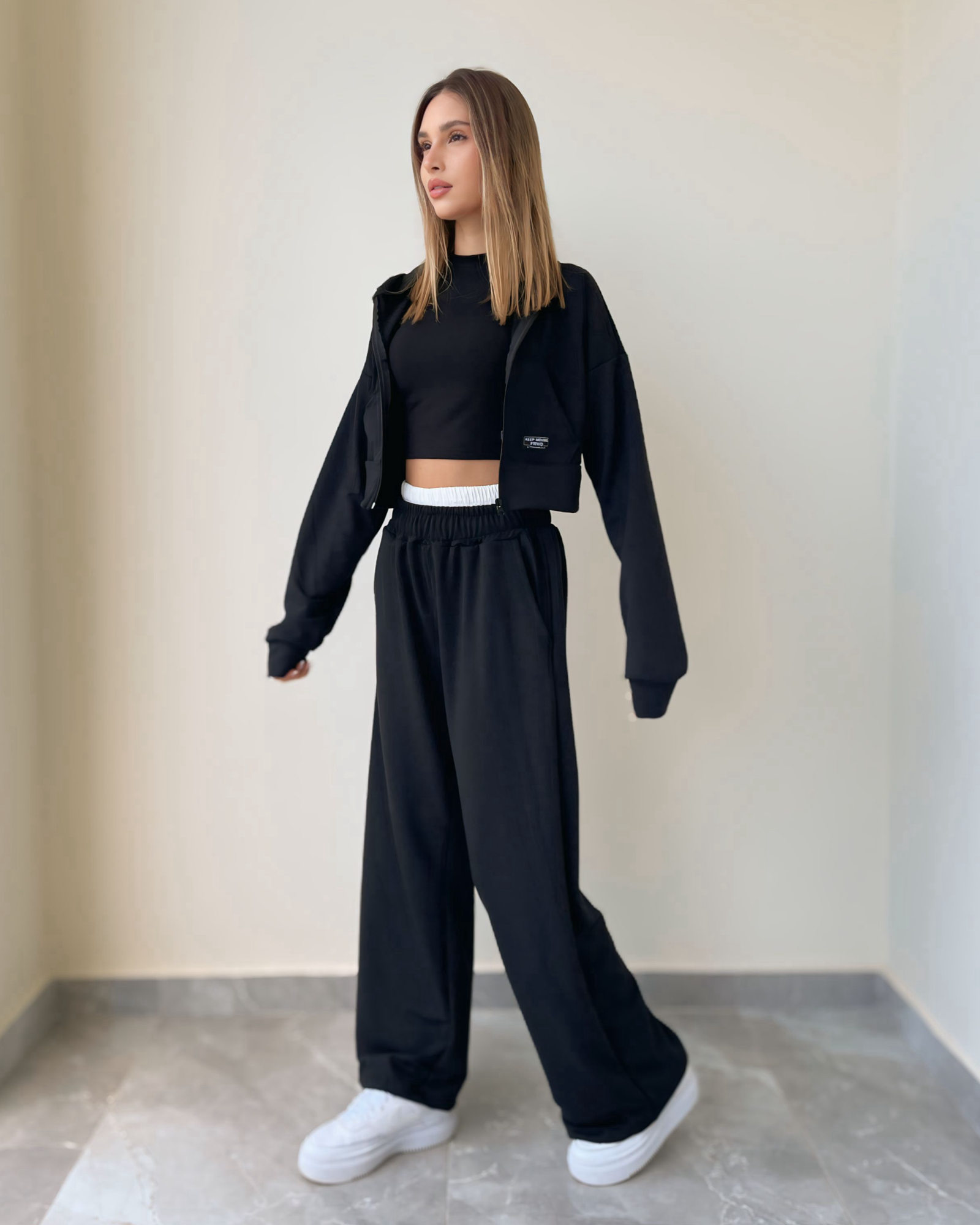 Zoey Crop Jacket Set