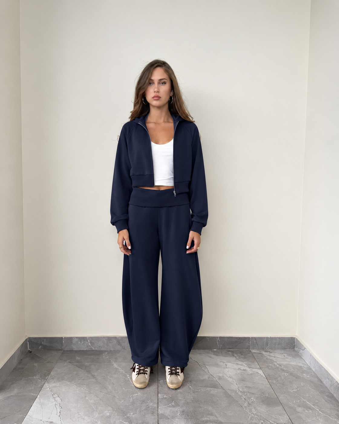 Stormy Cropped Jacket Comfy Set