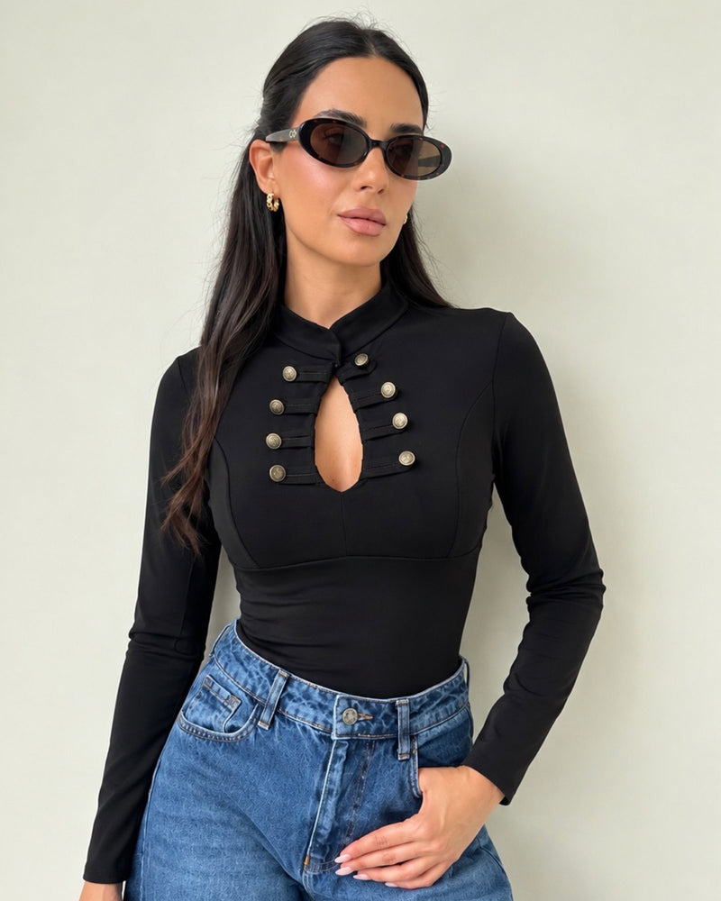 Chinese Style Buttoned Top