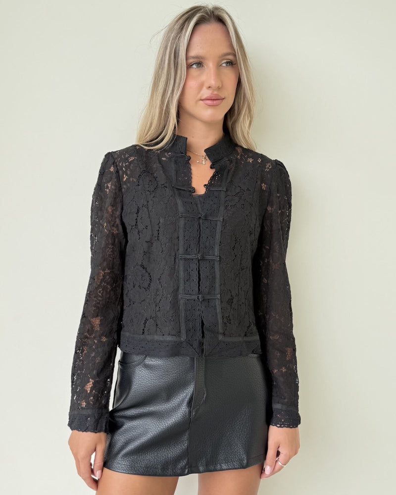 Lace Buckle Top & Shirt 2 Pieces