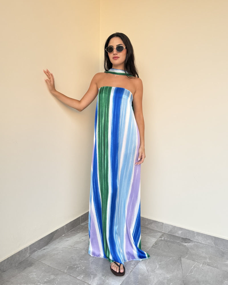 Cali Printed Silk Dress