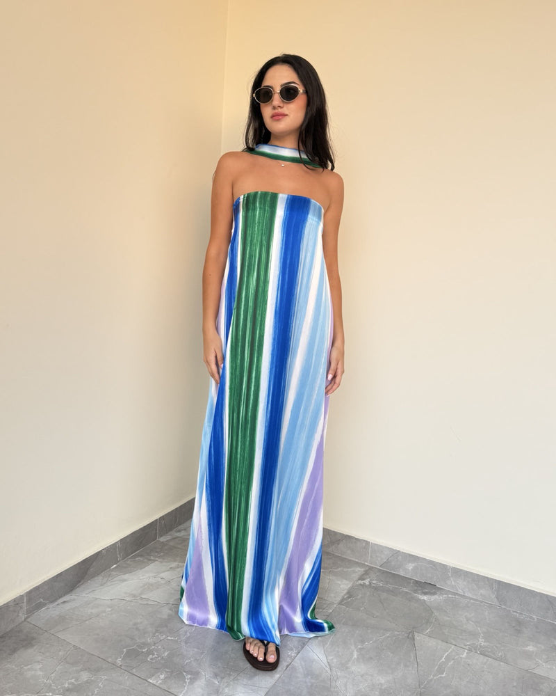 Cali Printed Silk Dress