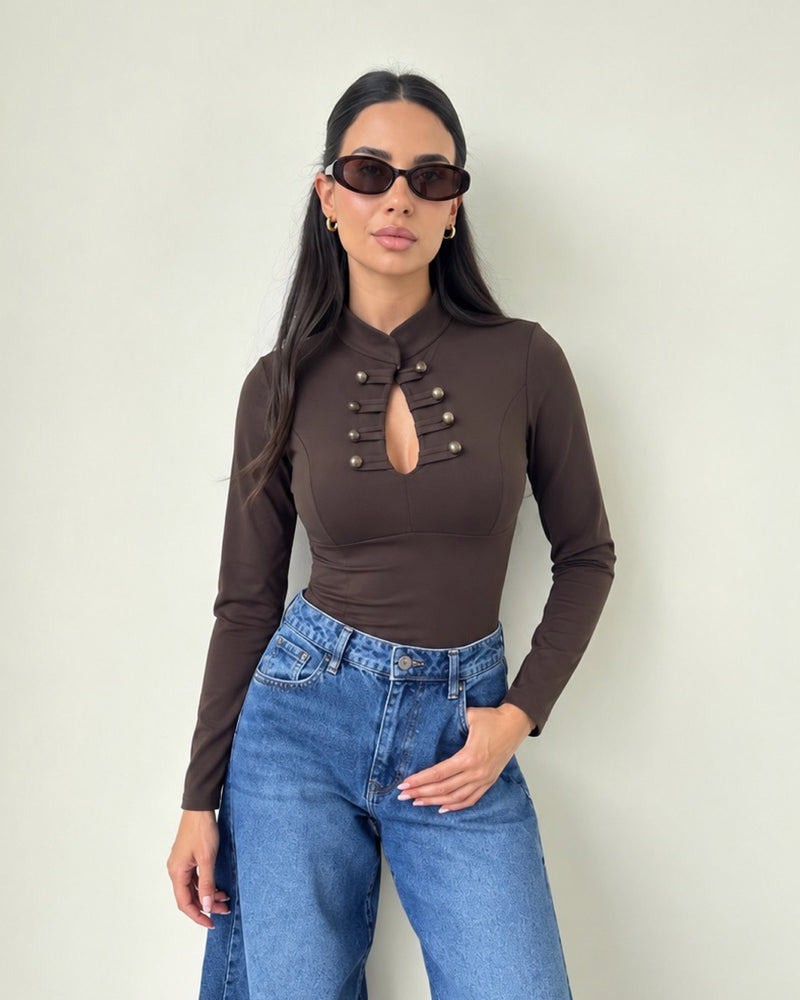 Chinese Style Buttoned Top