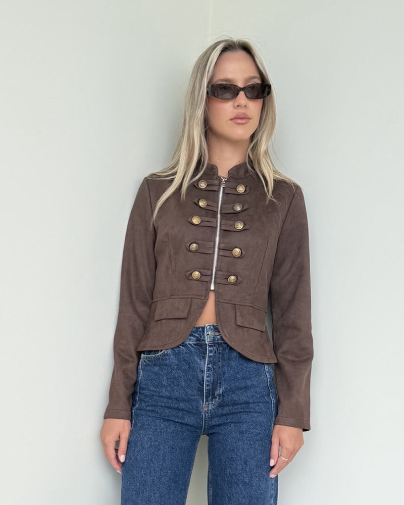 Chinese Style Suede Jacket