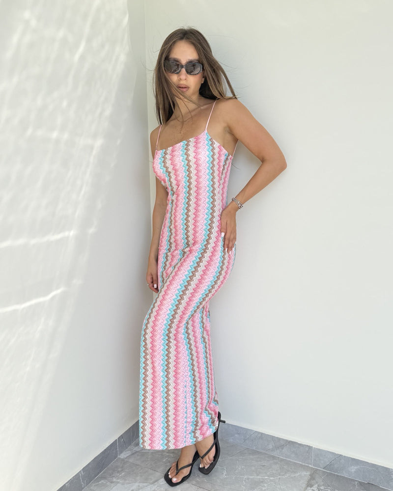Misso Long Fitted Dress Fresh Colors