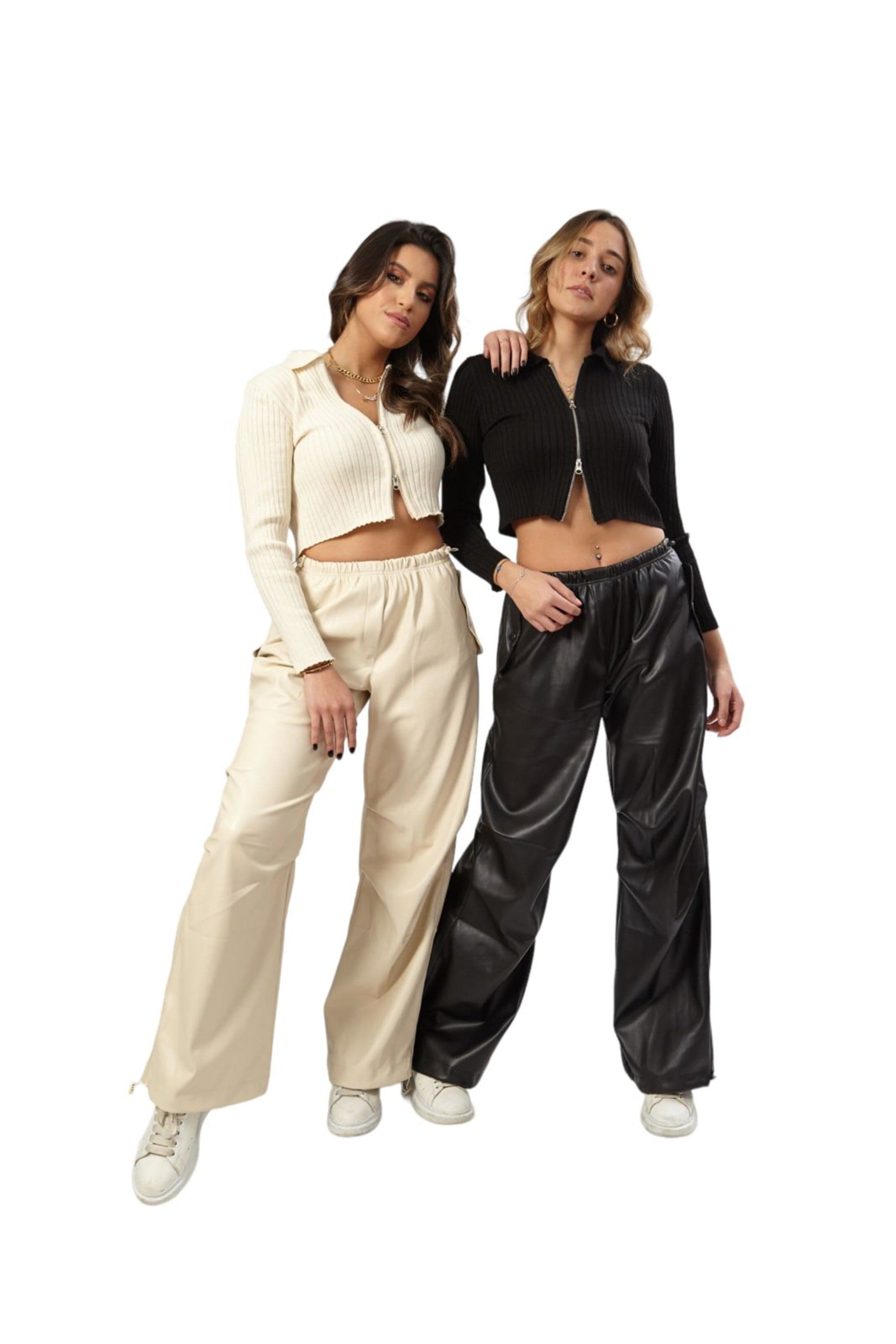 Haya Cargo leather Pants