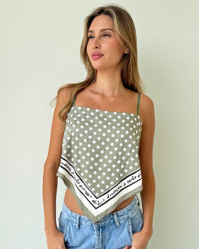 Polka Silk Top