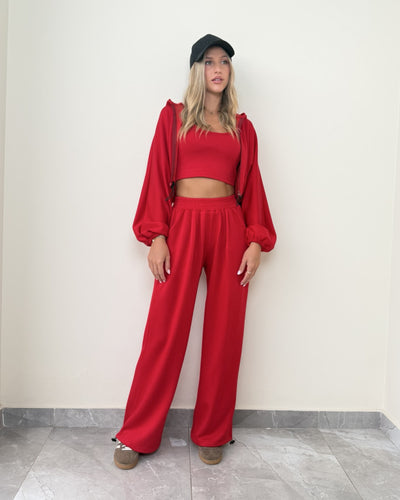 Kiara Comfy Cropped Jacket 3 Piece Set