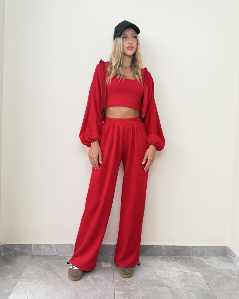 Kiara Comfy Cropped Jacket 3 Piece Set