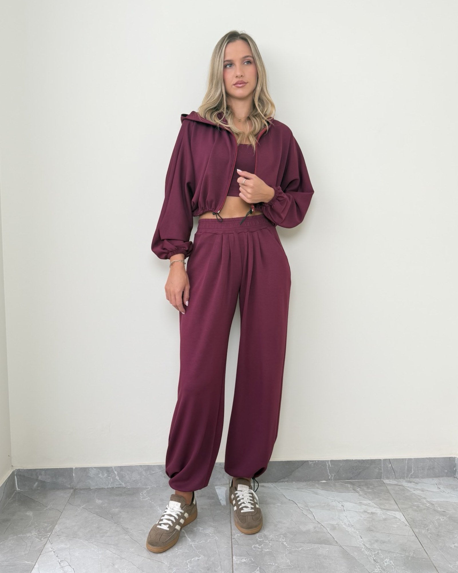 Kiara Comfy Cropped Jacket 3 Piece Set