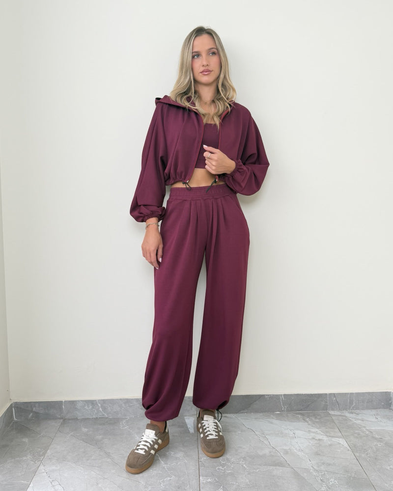 Kiara Comfy Cropped Jacket 3 Piece Set