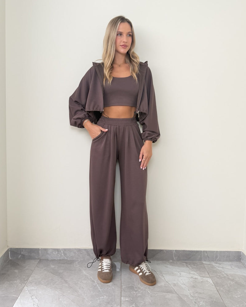 Kiara Comfy Cropped Jacket 3 Piece Set