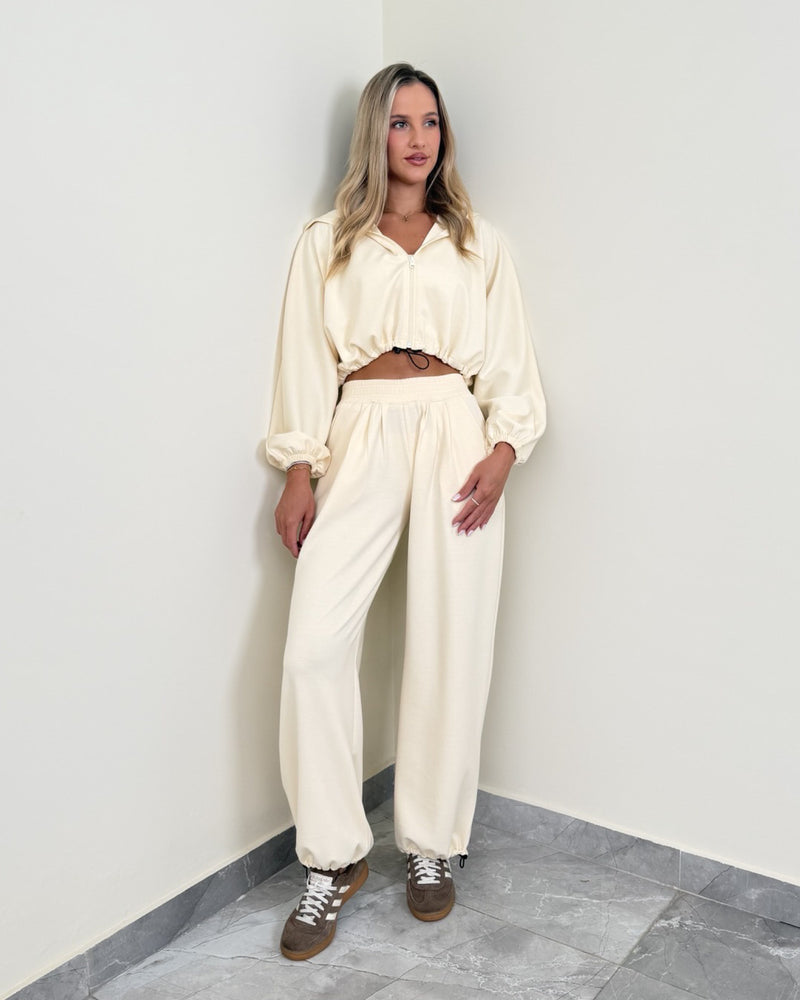 Kiara Comfy Cropped Jacket 3 Piece Set