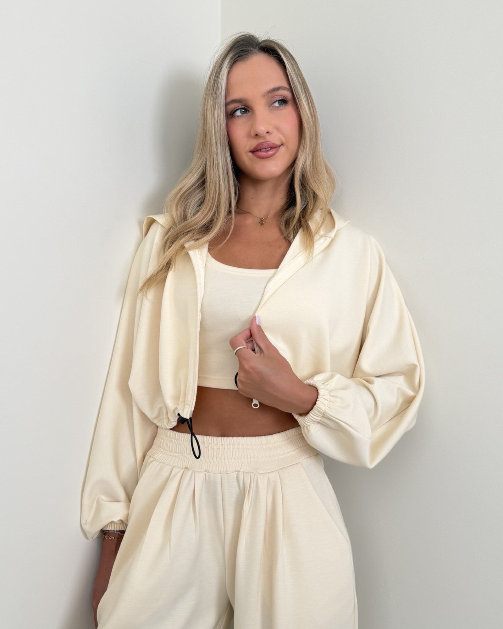 Kiara Comfy Cropped Jacket 3 Piece Set