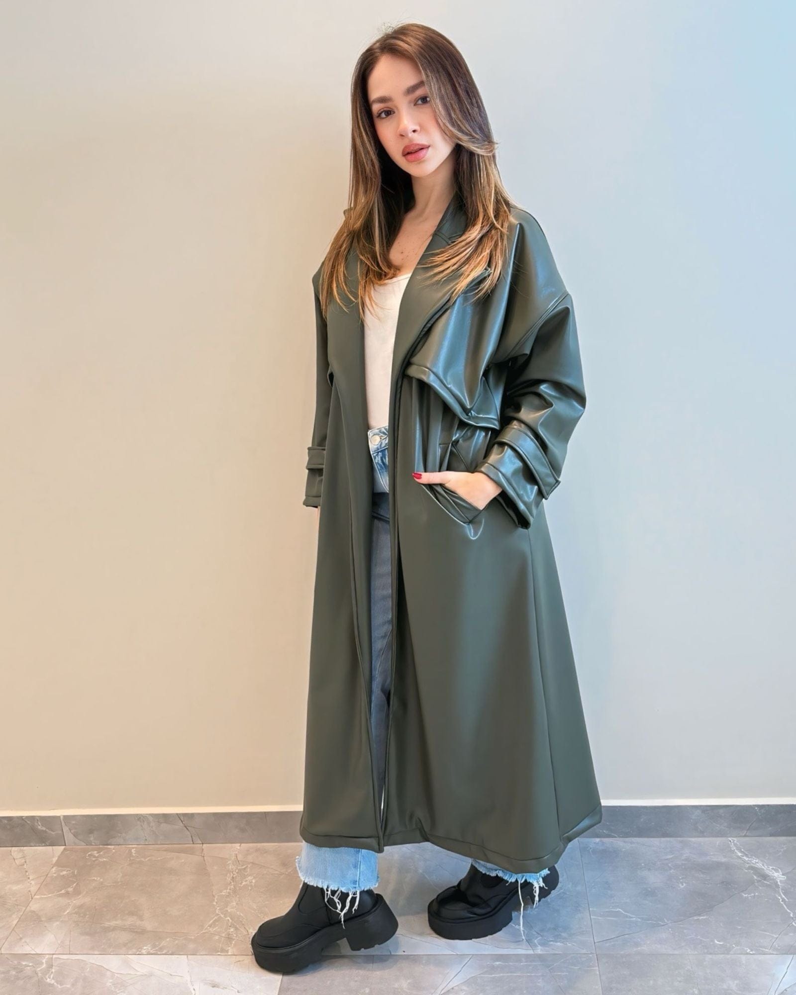 Clara Leather Coat