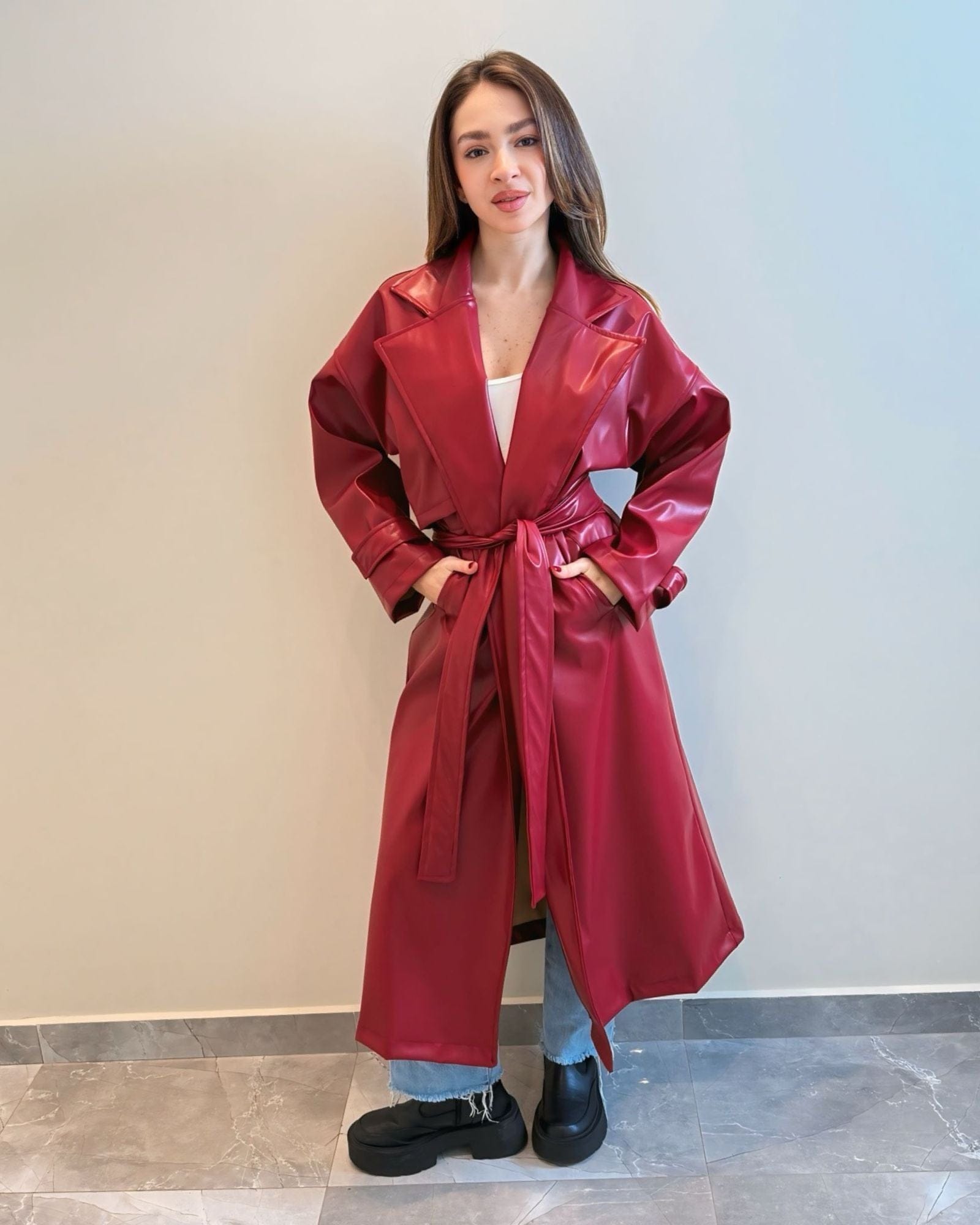 Clara Leather Coat