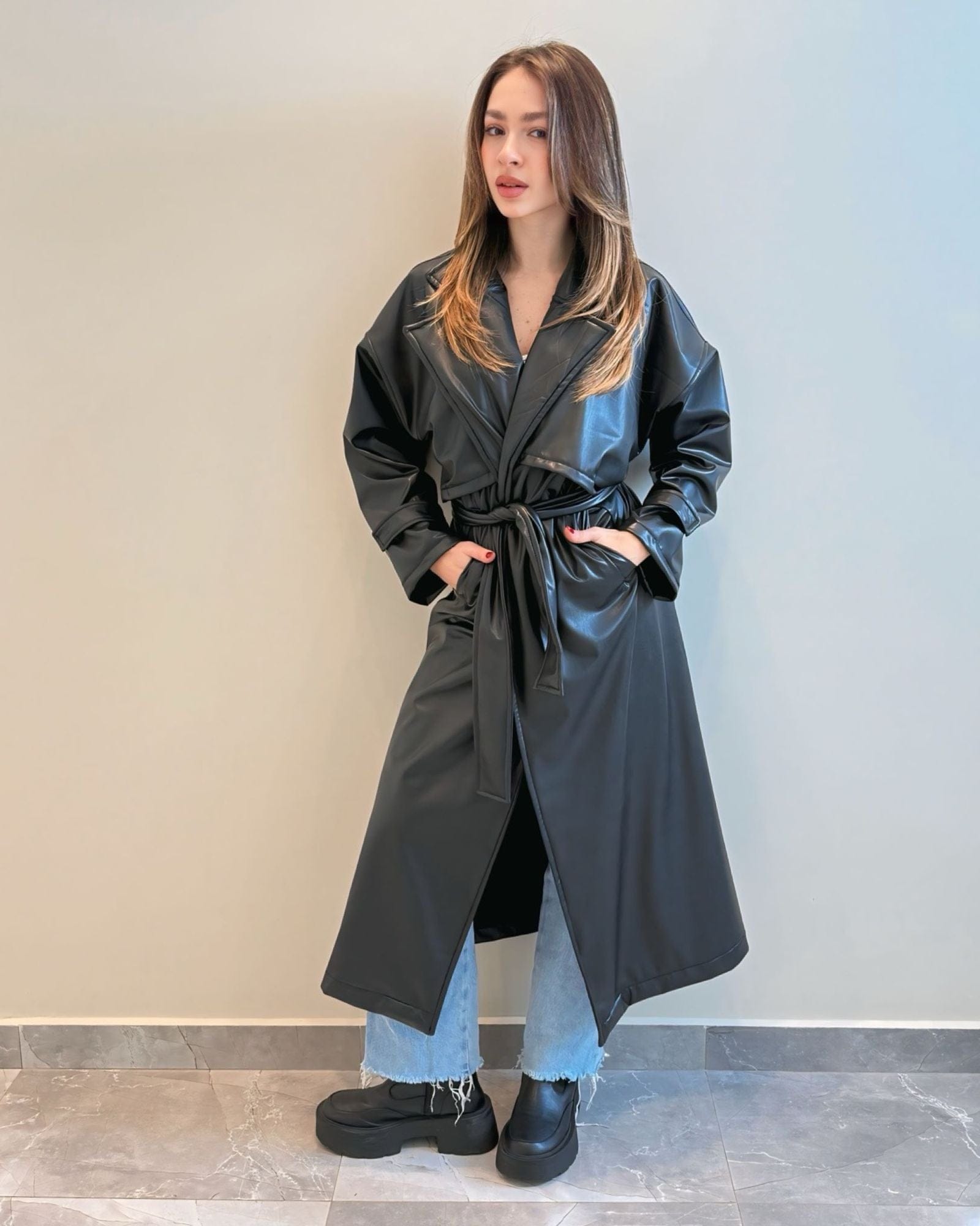 Clara Leather Coat