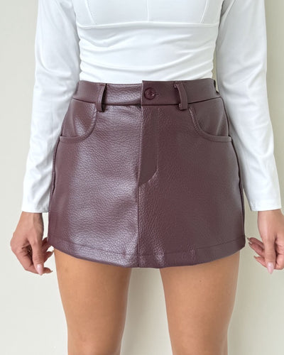 Leather Skort