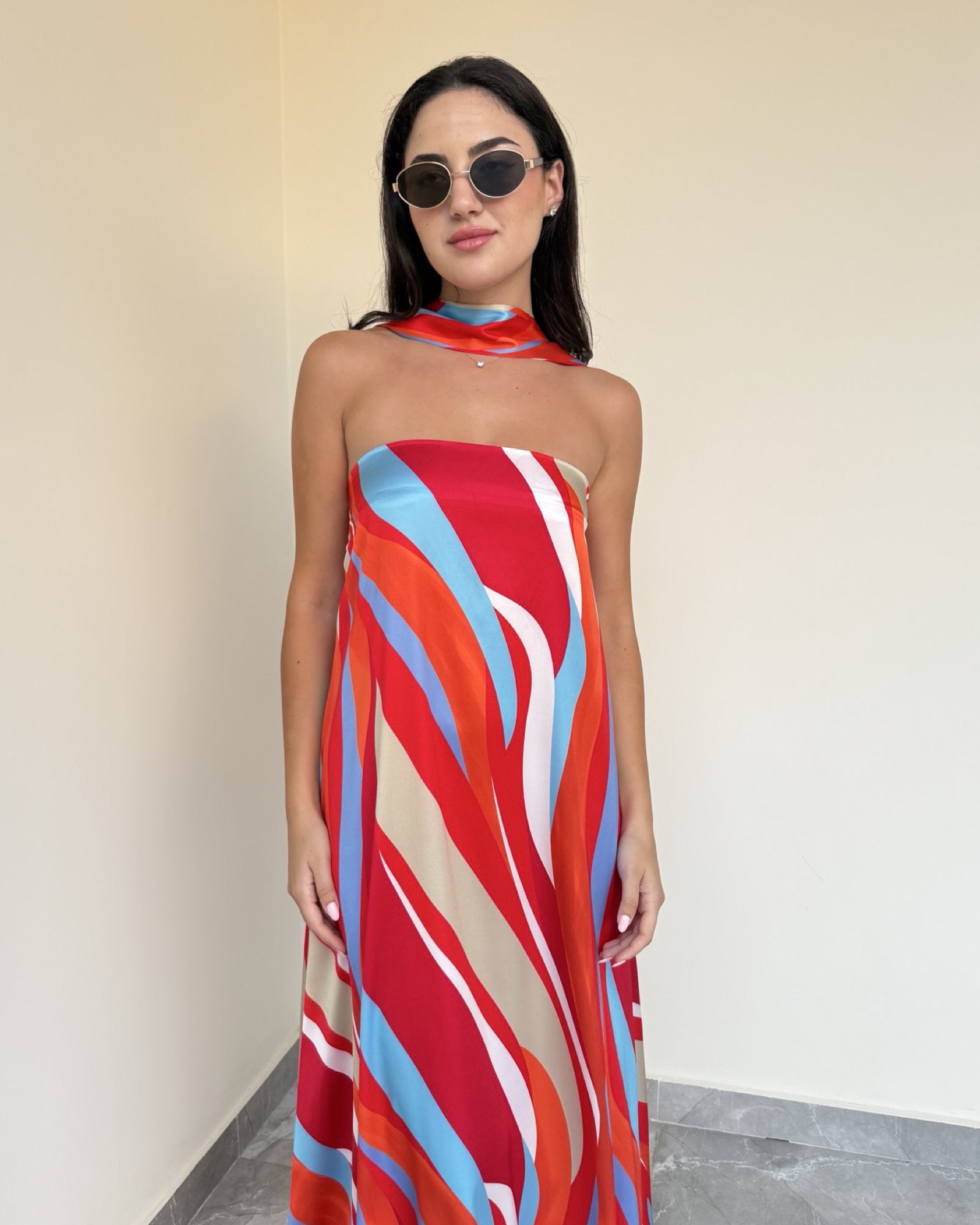 Cali Printed Silk Dress