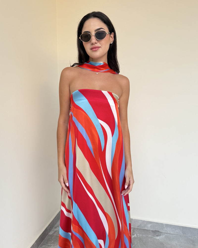 Cali Printed Silk Dress