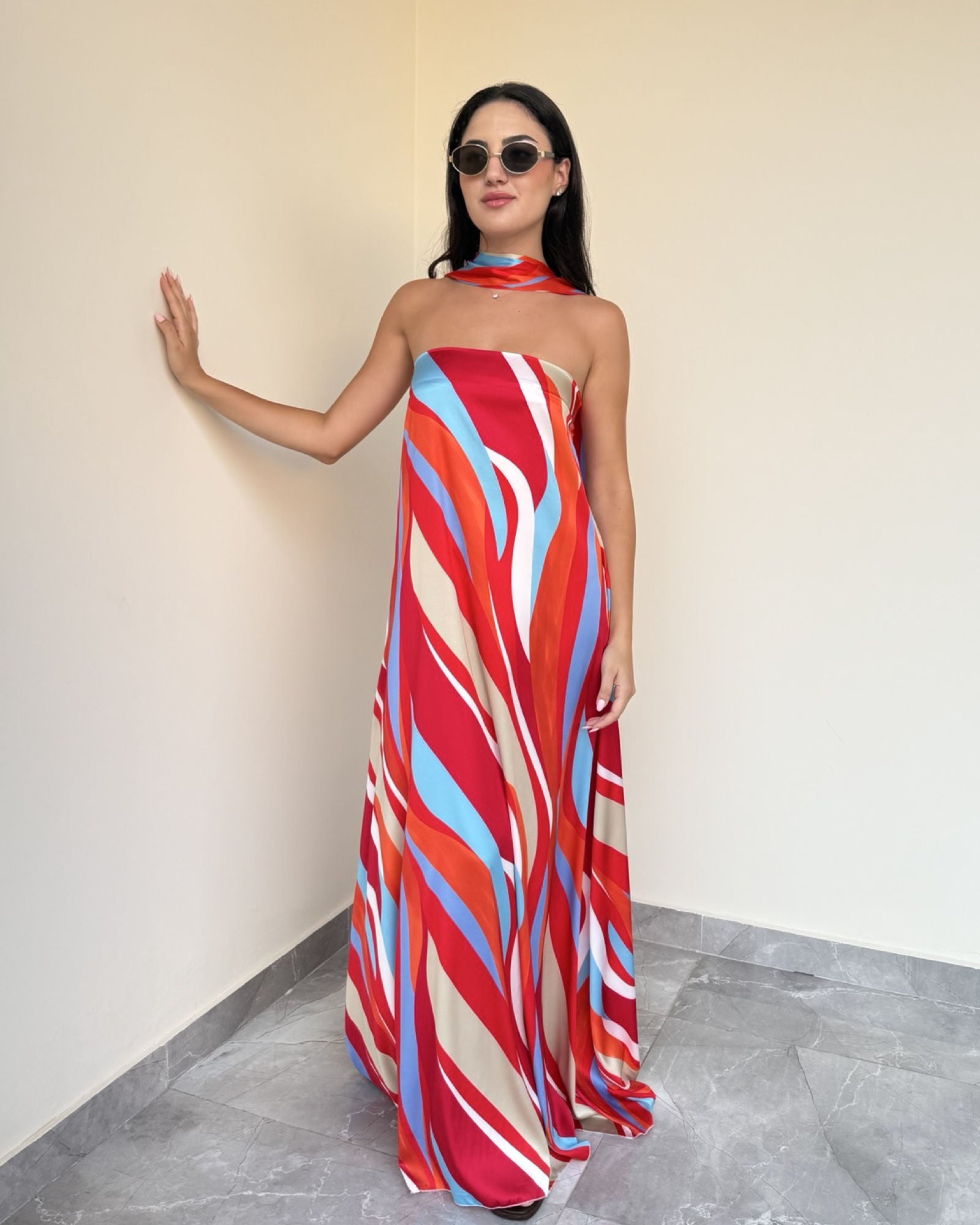 Cali Printed Silk Dress