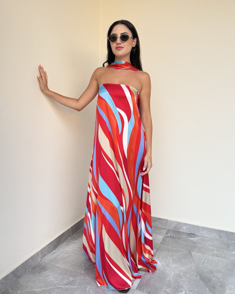 Cali Printed Silk Dress