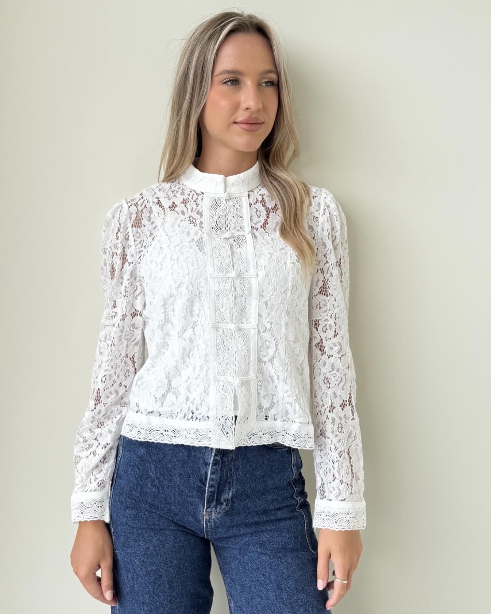 Lace Buckle Top & Shirt 2 Pieces
