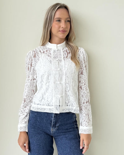 Lace Buckle Top & Shirt 2 Pieces