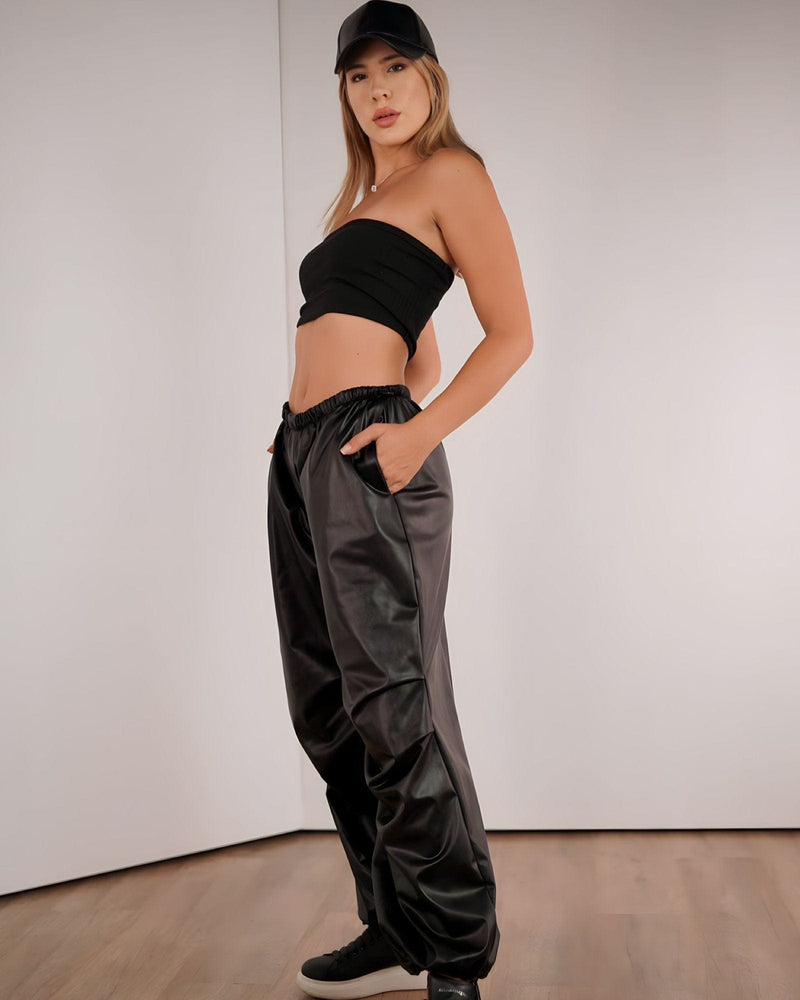 Haya Cargo leather Pants