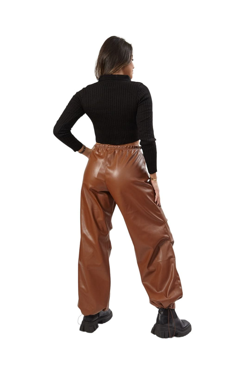 Haya Cargo leather Pants